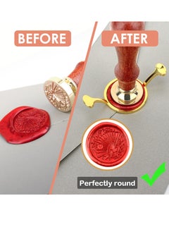 Generic Set of 3 Metal Wax Seal Molds with Flower and Heart Designs for 1 Inch Stamps Perfect for DIY Crafting  - Image 3