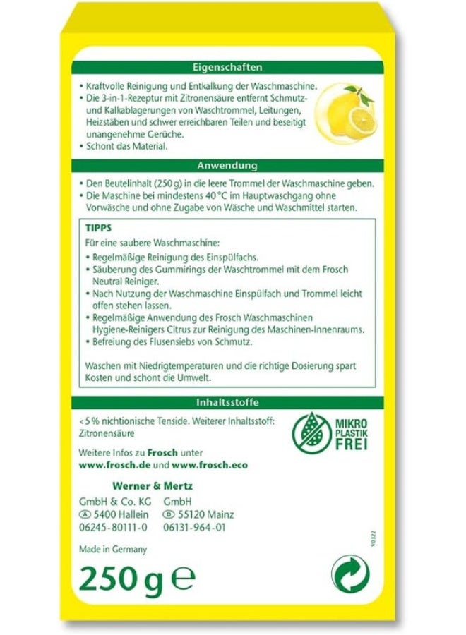 Frosch Washing Machine Hygiene cleaner GREEN LEMON 1 Dose 3 IN 1 , 125 Grams - Image 2