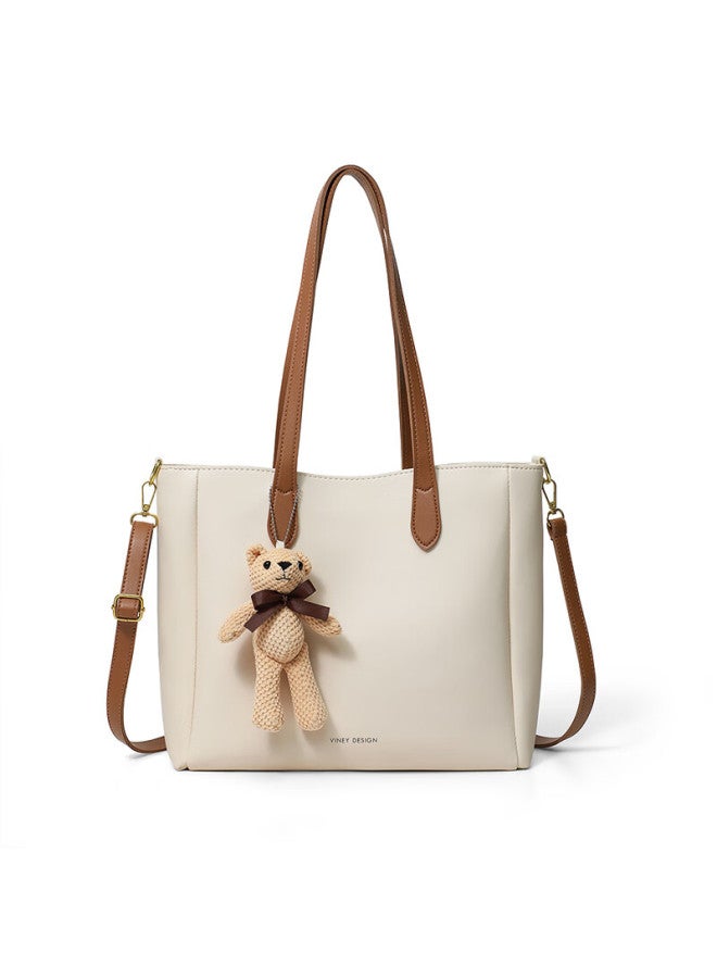 Viney Leather Handbag, Women's Large Capacity Tote Bag, Light Luxury Crossbody Shoulder Bag, Birthday Gift For Girlfriend, Qixi Festival Gift - Image 5