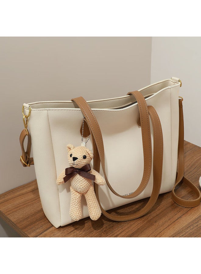 Viney Leather Handbag, Women's Large Capacity Tote Bag, Light Luxury Crossbody Shoulder Bag, Birthday Gift For Girlfriend, Qixi Festival Gift - Image 2