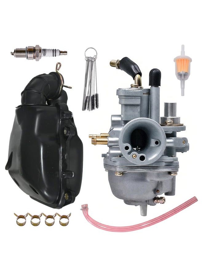 Cylinman Carburetor with Air Filter Box fit for Polaris Predator 50/90, Scrambler 50/90, Sportsman 90 Manual Choke 90cc 100cc Manual choke Carb - Image 1