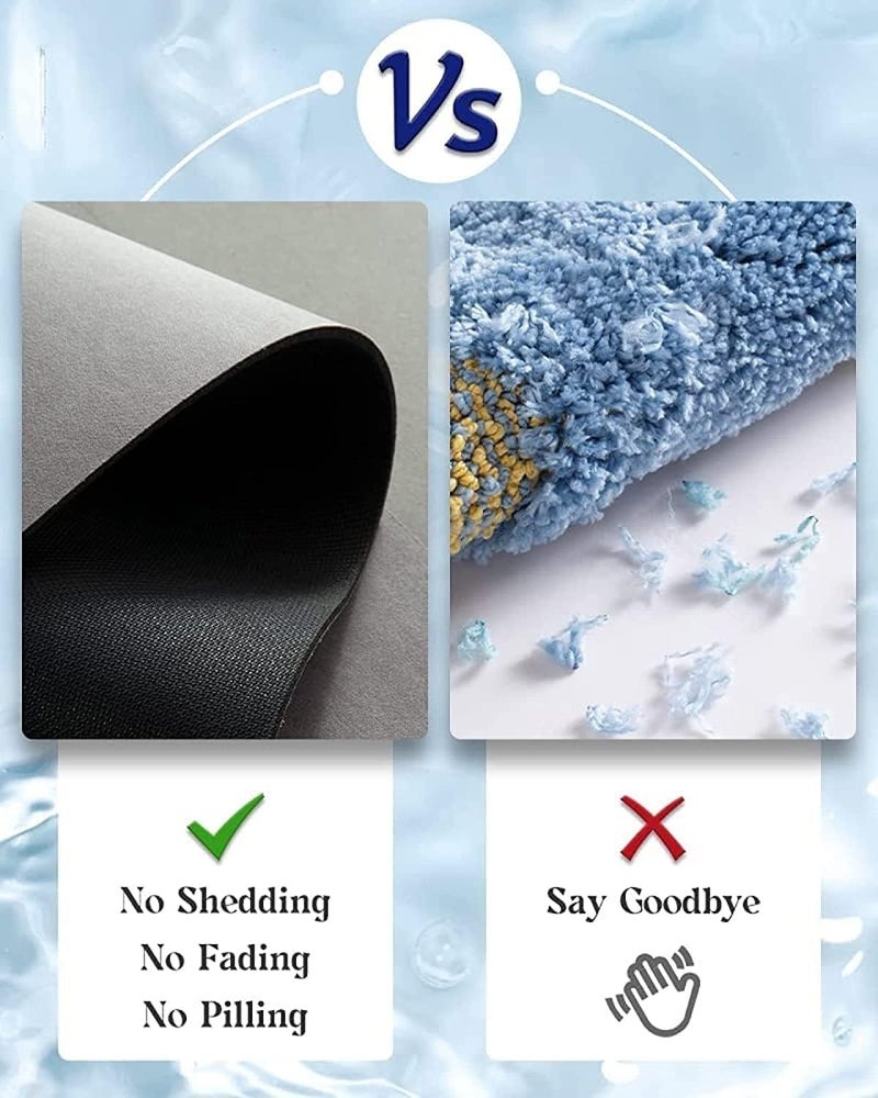 DNESHY 1PC Rubber Bath Mat Non Slip Rug Super AbsorbentQuick Dry Ultra Thin Fashionable Floor Carpet for BathroomBathtubShowerSinkOffice Marble - Image 4