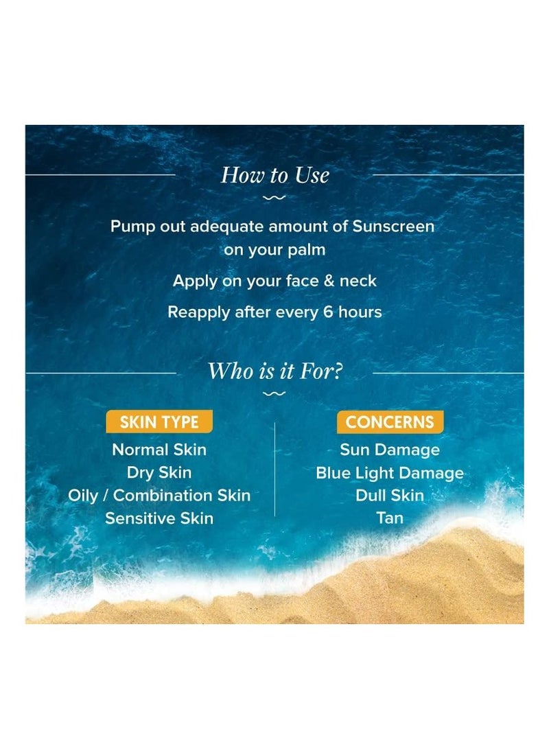 أكوالوجيكا كريم واقي من الشمس Glow+ Dewy SPF 50  لحماية البشرة من الأشعة فوق البنفسجية UVA/B والضوء الأزرق من أجل بشرة متوهجة ومحمية جيدًا 50 جرام - Image 5