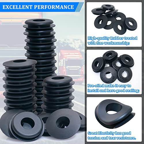 Yiachuii 20 PCS Glad Hand Seals, YiaChuii Black Rubber Glad Hand Seals for Semi Trucks 10028 - Image 5