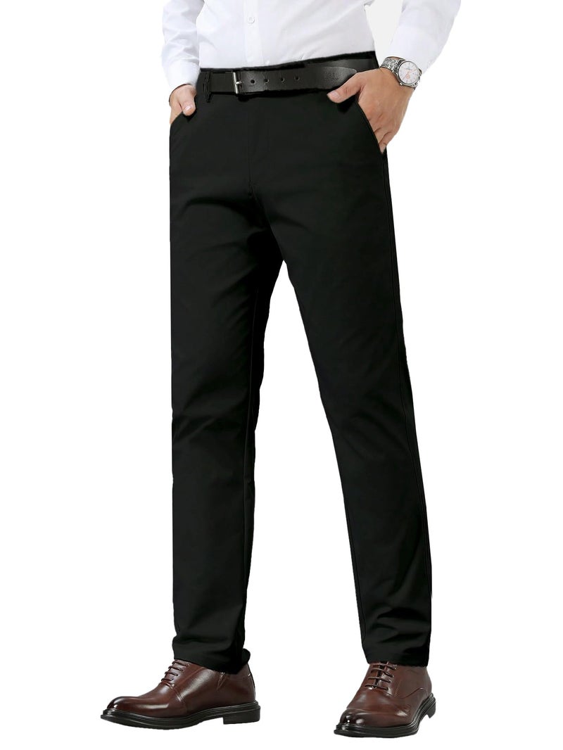 TAGDO® Men's Cotton Casual Trouser |Trousers for Man |Formal Pant for Man |Cotton Pants for Men (Trouser-2042-Black-38) - Image 2
