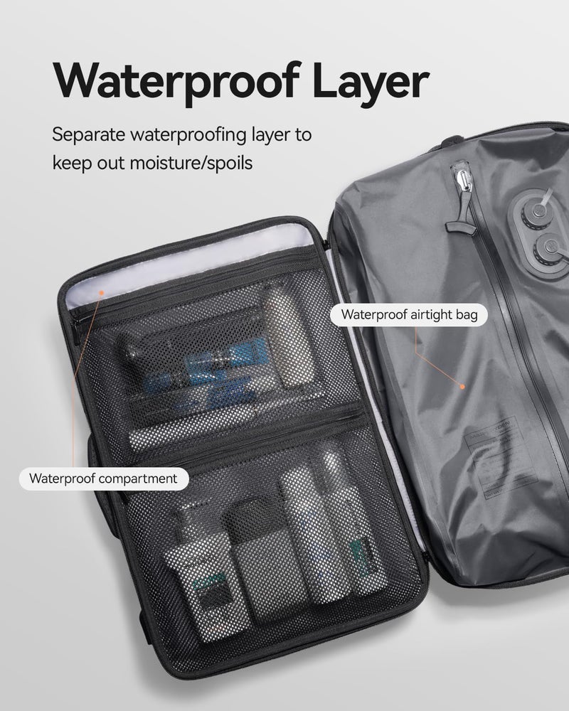 MS MARK RYDEN Vacuum Travel Backpack, 40L Expandable Compression Backpack, Vacuum Back Pack for Travel with USB Charging Port,Water Resistant Air Bag Backpack for Man - Image 5