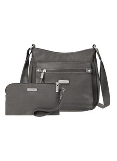 Baggallini Womens Uptown Bagg With Rfid Phone Wristlet Handbags Gray One Size Us  - Image 4