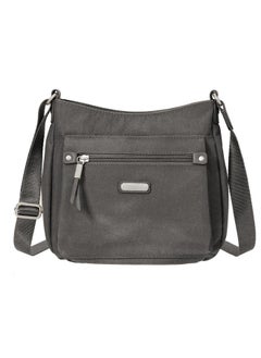 Baggallini Womens Uptown Bagg With Rfid Phone Wristlet Handbags Gray One Size Us  - Image 1