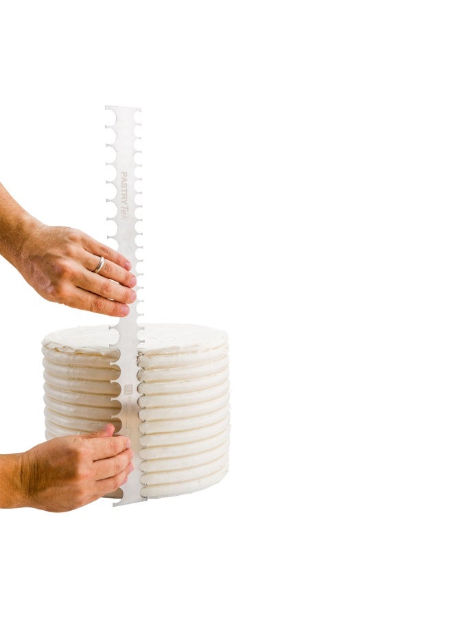 Restaurantware 19.8 Inch x 2 Inch Cake Comb, 1 Semicircle Decorating Comb - Double-Sided, Assorted Edges, Stainless Steel Icing Smoother, For Decorating Or Sculpting Desserts, - Image 2