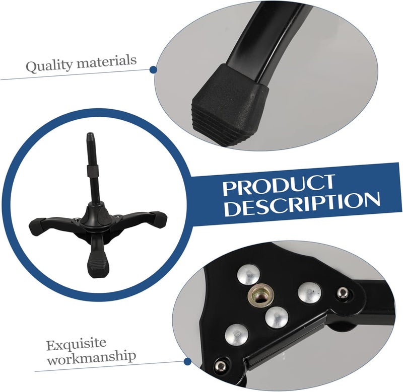 Garneck Portable Flute Stand and Clarinet Holder Durable Folding Tripod Stand for Musicians for Travel and Performance Black - Image 5