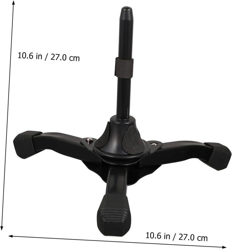 Garneck Portable Flute Stand and Clarinet Holder Durable Folding Tripod Stand for Musicians for Travel and Performance Black - Image 3