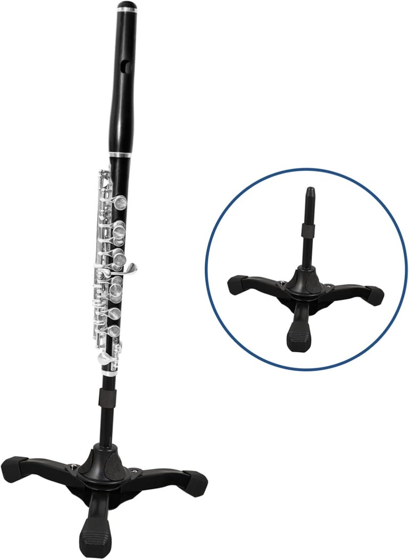 Garneck Portable Flute Stand and Clarinet Holder Durable Folding Tripod Stand for Musicians for Travel and Performance Black - Image 2