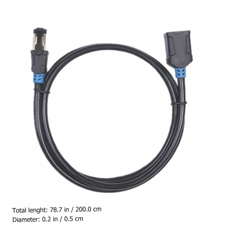 Cat6 Ethernet Network Extension Cable Rj45 Male to Female Connector 2m Double Shielded Wired Cable for Computer Router Modem Gaming - Image 2