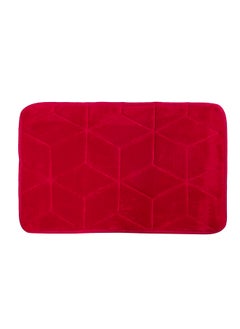 Status Contract Memory Foam Bath Mat Rug, Ultra Soft and Non-Slip Bathroom Rugs, Water Absorbent and Machine Washable Bath Rug for Bathroom, Shower, and Tub, Red, 38 X 58 Cm  - Image 2