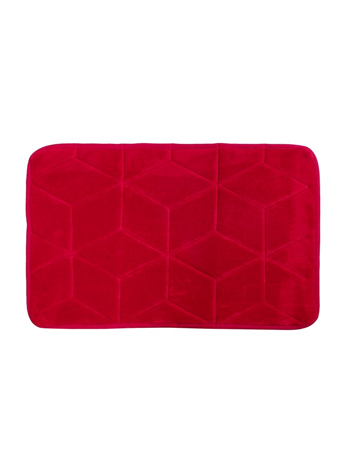 Status Contract Memory Foam Bath Mat Rug, Ultra Soft and Non-Slip Bathroom Rugs, Water Absorbent and Machine Washable Bath Rug for Bathroom, Shower, and Tub, Red, 38 X 58 Cm  - Image 2
