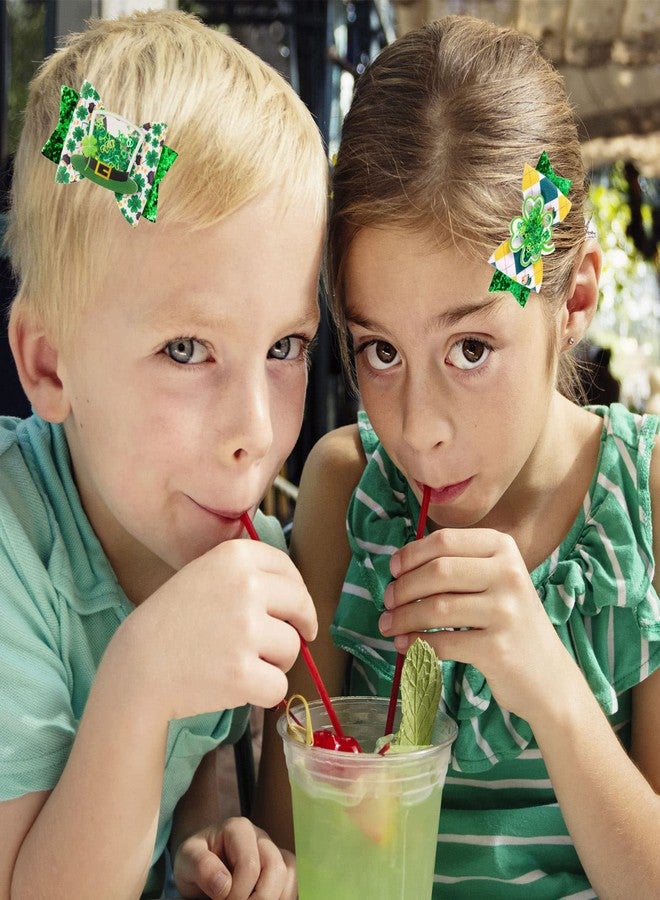 وولاين مجموعة مشابك شعر Whaline لعيد القديس باتريك، دبابيس شعر برسيم أخضر لامع، مشابك شعر على شكل فيونكة رملية متحركة، مشابك شعر على شكل فيونكة، إكسسوارات شعر للبنات والسيدات والأطفال الصغار، هدايا مثالية للأعياد وأعياد الميلاد، عبوة من 4 قطع - Image 4