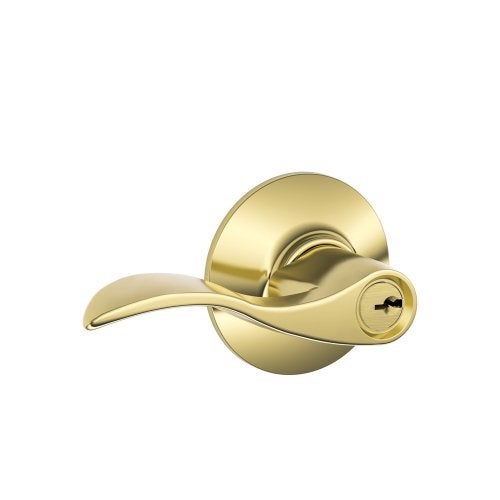 Schlage F51A Acc 605 Accent Lever, Keyed Entry, Bright Brass - Image 3