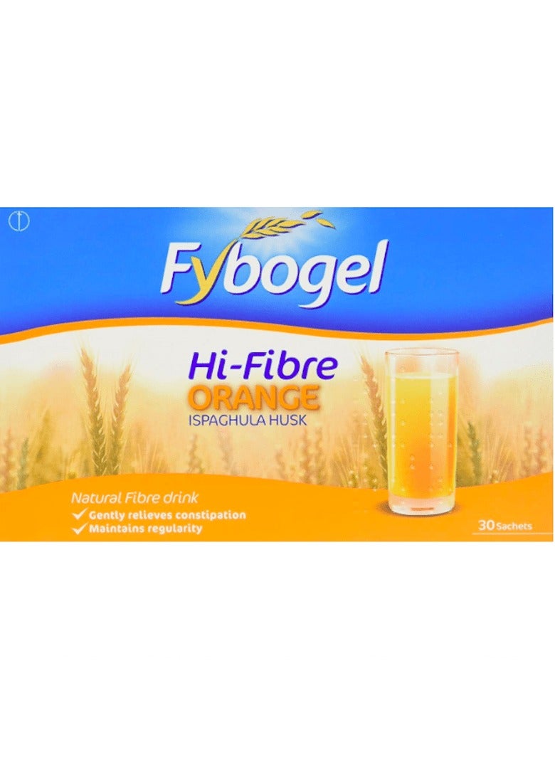 Orange Ispaghula Husk Natural Fibre Drink 30 Sachets