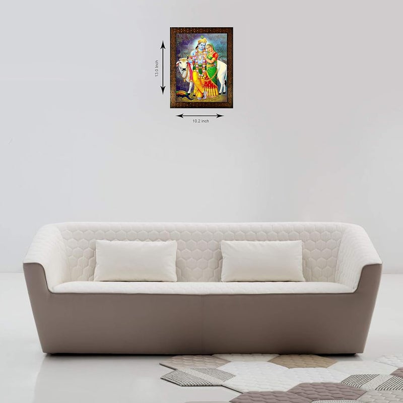 Indianara Radha Krishna Painting Synthetic Wood 27x305x1cm Multicolour - Image 2