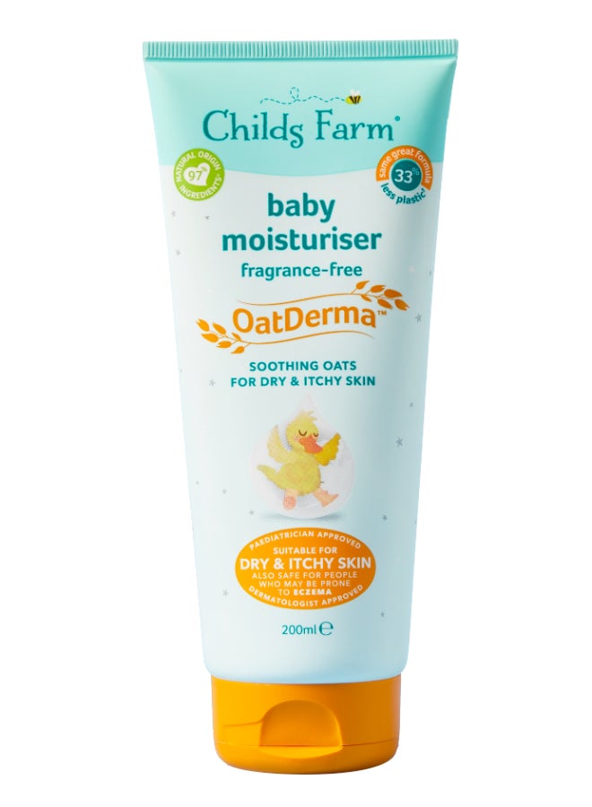 Childs Farm Baby OatDerma Moisturiser Fragrance Free 200ml - Image 1