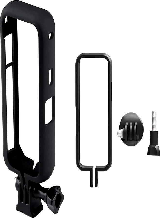 ADOFYS Action Camera Accessories Kit for Insta360 ONE X3 - Protective Camera Housing Frame with 1/4" Thread Adapter, Silicone Protective Case, Lens Cap, 2 pcs Screen Tempered Film Protector - Image 4