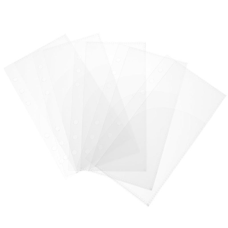 5 Transparent Frosted Budget Binder Pockets Pre Drilled Loose Leaf Pouches Lightweight Organizer for Daily Home Office Travel - Image 2