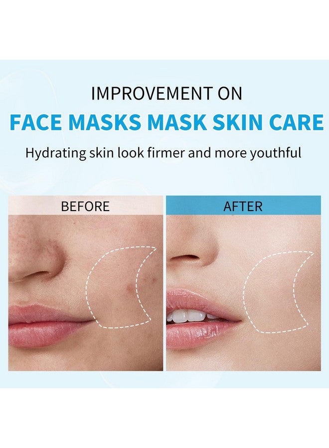 IREV Face Masks Skincare, Valentine's Day Gifts, Facial Mask with Hyaluronic Acid, Sheet Face Masks Skincare, Hyaluronic Acid Face Mask, Deep Hydrating Face Masks, Brightening Facial Sheet Mask 10 Pack - Image 3