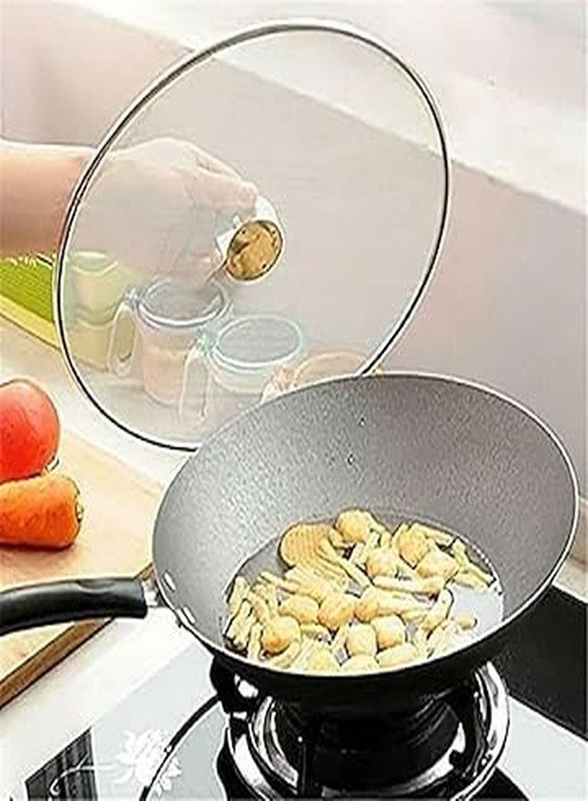 AGLOR غطاء شبكي من الفولاذ المقاوم للصدأ للفواكه والحليب والطعام، مناسب للمطبخ وطاولة الطعام، عبوة من 4 قطع (6، 7، 8، 9 بوصة)، مصفاة متعددة الأغراض - فضي - Image 3