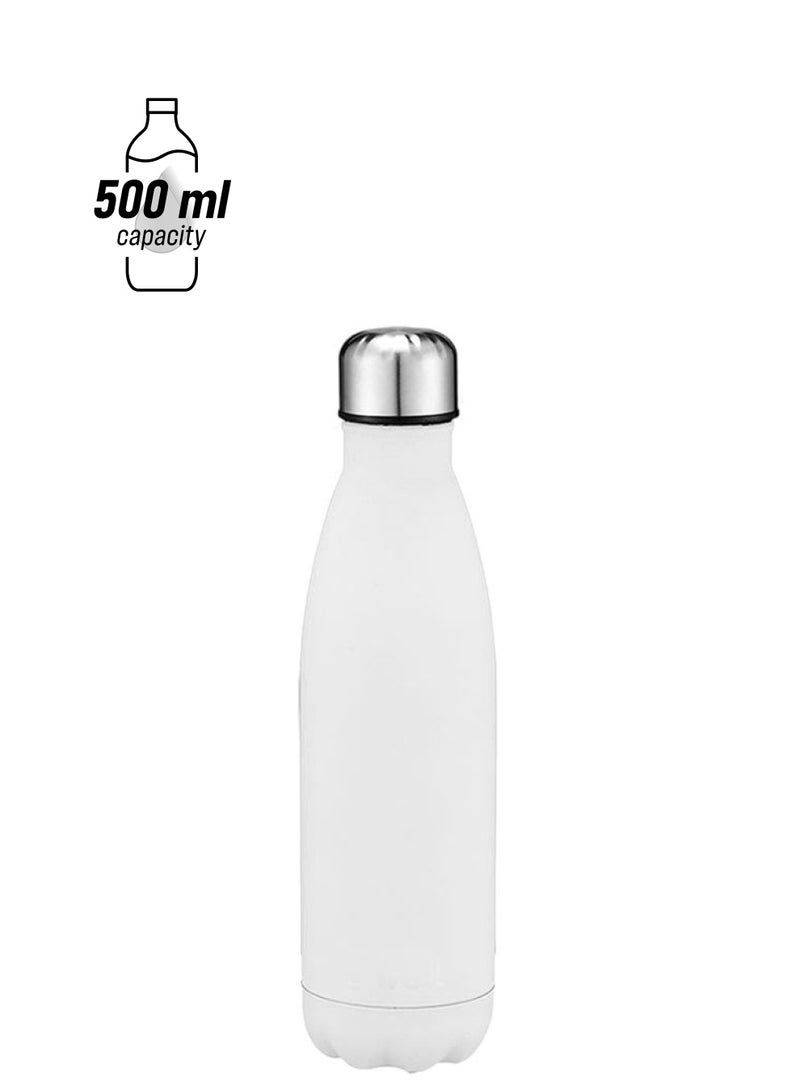 Y&D Vacuum Insulated Water Bottle White/Silver 26.5 x 7centimeter - Image 1