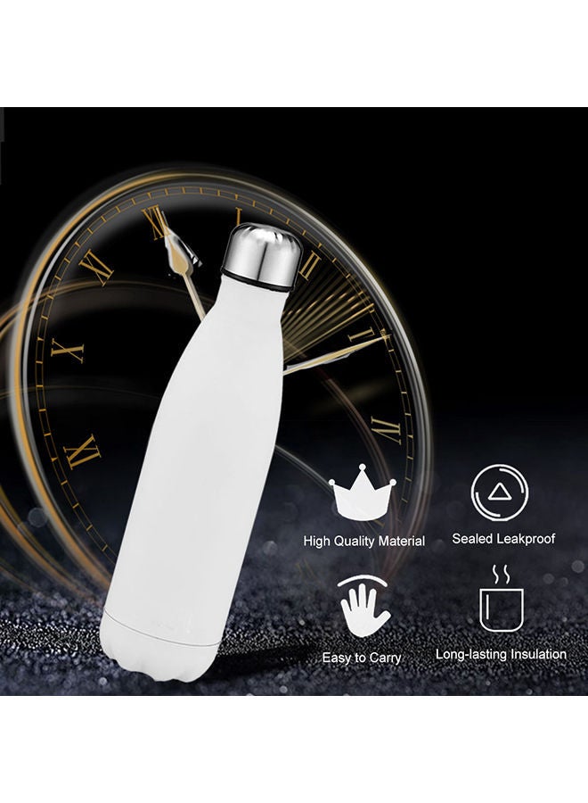 Y&D Vacuum Insulated Water Bottle White/Silver 26.5 x 7centimeter - Image 3