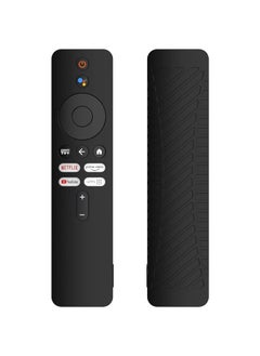 HuHa Remote Control Compatible With Silicone Case for Xiaomi Mi Box 4K TV (2nd Gen) Remote, 2nd Gen Stick Remote Control Anti Slip Silicone Protective Skin Cover with Lanyard (Black)  - Image 1