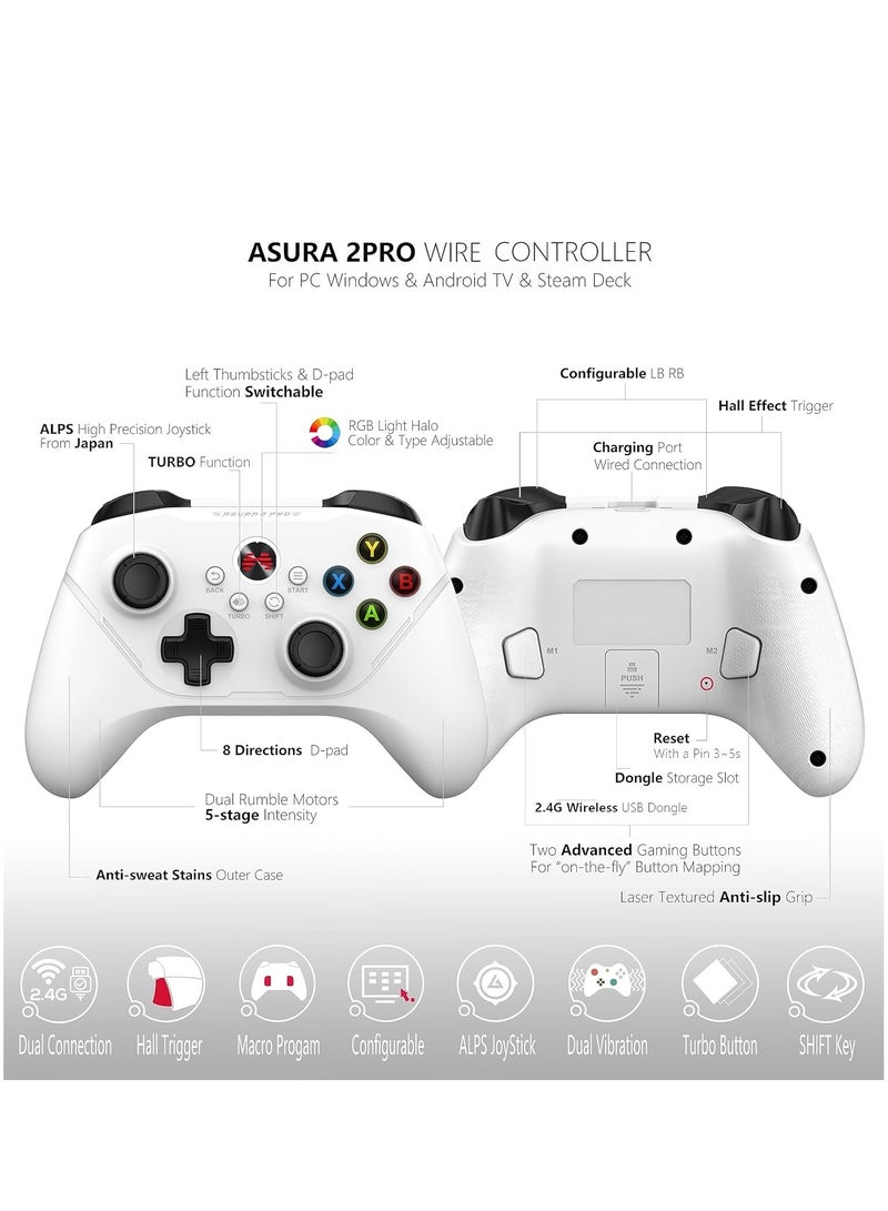 Gamepad BEITONGAsura2Pro Wireless Game Controller Switch Controller PC Gaming Controller, Compatible with Switch/Switch Lite/OLED/Windows/Steam Deck/Android & iOS,6 Axis Motion Control/Advanced Button