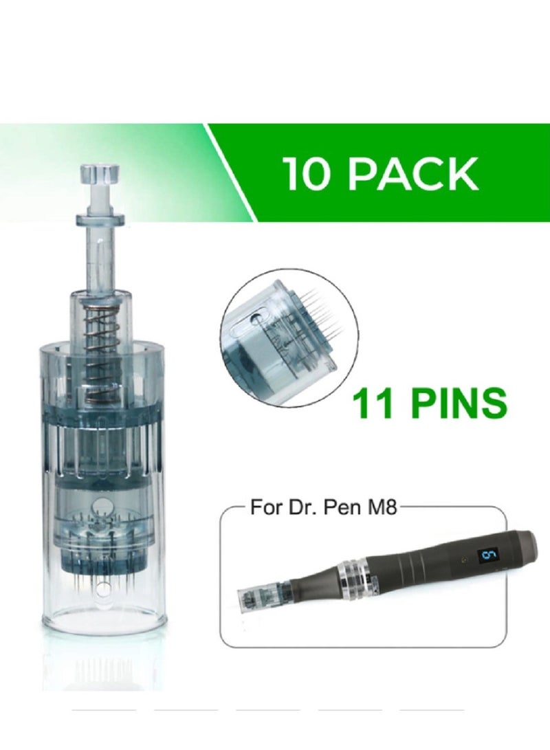 hydra 10pcs Dr.pen Cartridges Microneedling Pen Needles 11Pin for Dr.pen M8 - Image 3