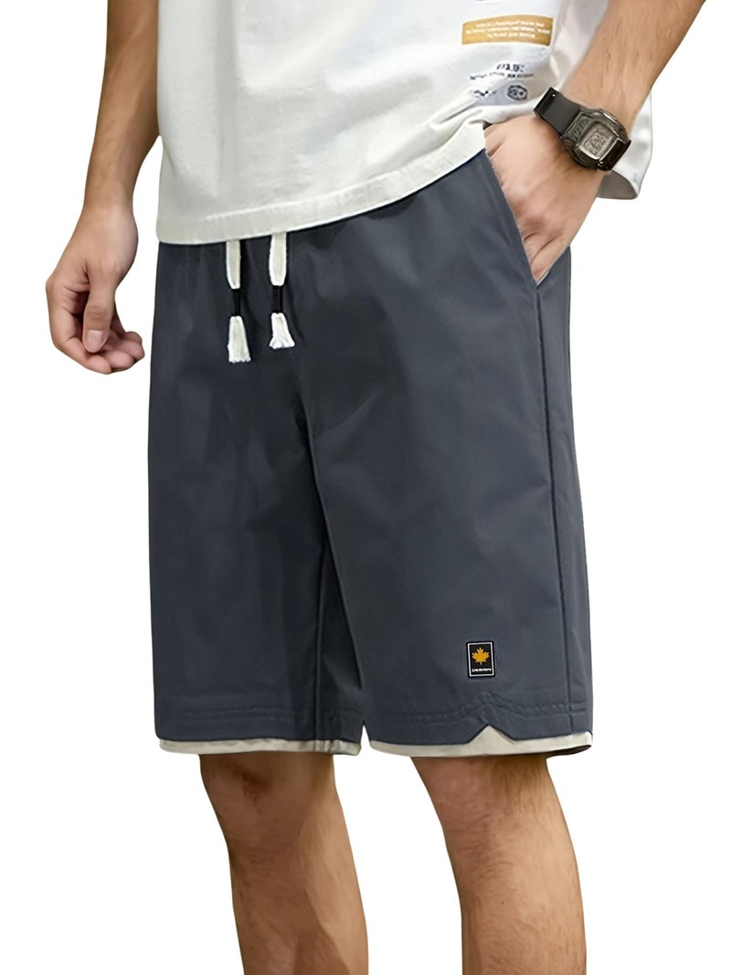 Lymio Men Shorts || Men Shorts Cotton Casual (Shorts-37-Grey-M) - Image 5