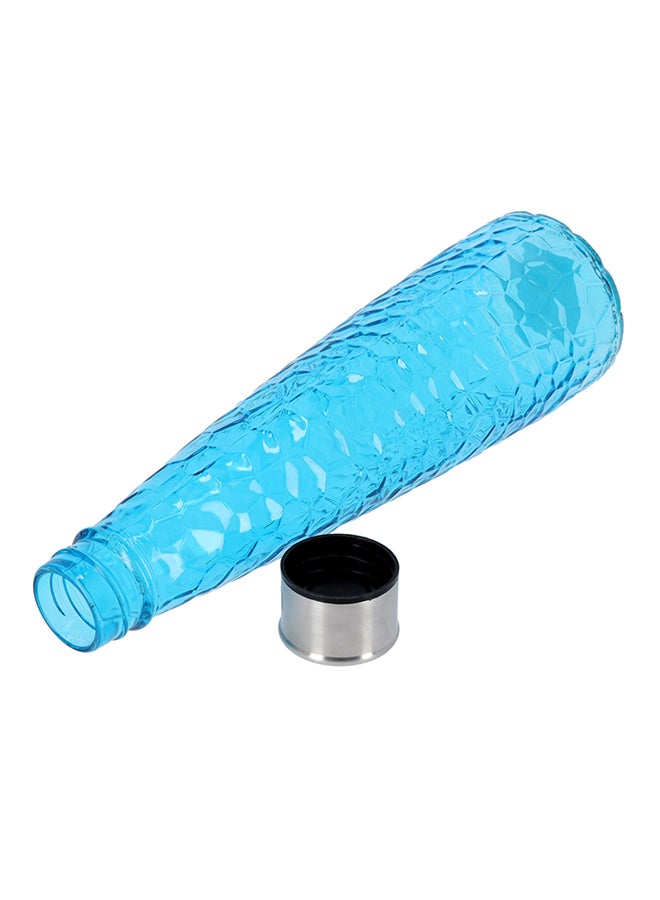 Royalford Glass Water Bottle With Painting Silver/Blue 750ml - Image 3