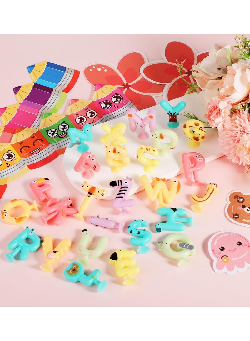 Excefore Suction Cup Letters Toys, Washable Alphabet Educational Toys Learning Spelling Games Educational Bath Toys Kids Interactive Toys Alphabet Learning Toys for Toddlers(Set of 26) - Image 3