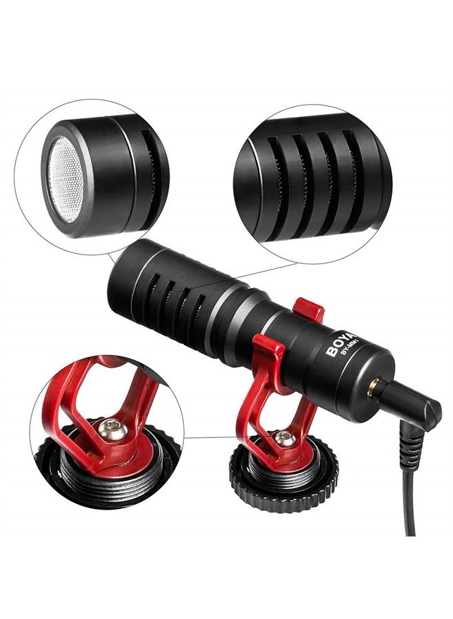 BOYA BY-MM1 Shotgun Video Microphone, Universal Compact On-Camera Mini Recording Mic, Directional Condenser for DSLR, Camcorder, iPhone, Android Smartphones, Mac, Tablet - Image 3
