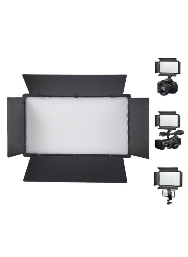 Flat Panel Lamp Series Photography LED Four-leaf Square Lamp Flat Fill Light Live Photo Soft Light-Light Source Color:Led600b Flat Panel Light*1 (plastic Baffle Single Light Contains Hot Shoe Adapter Gimbal*1+ Power Adapter*1)