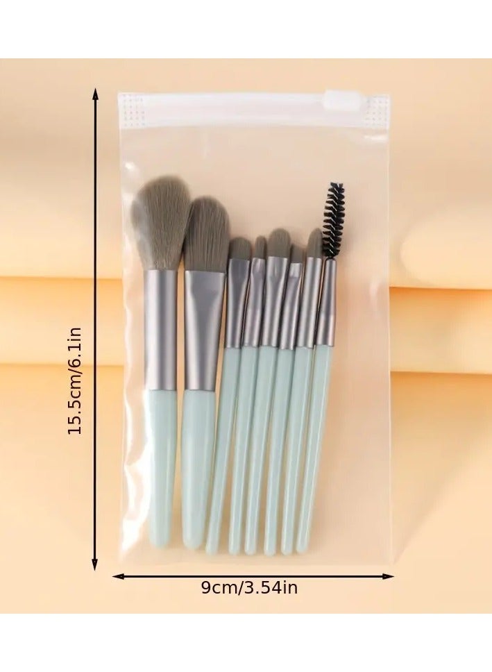 ORiTi 8Pcs Portable Mini Make up Brush Set with Storage Bag Soft Hair Brushed for Foundaton Eyeshadow and More Practical Beauty Tools for on the go use Brush set - Image 3