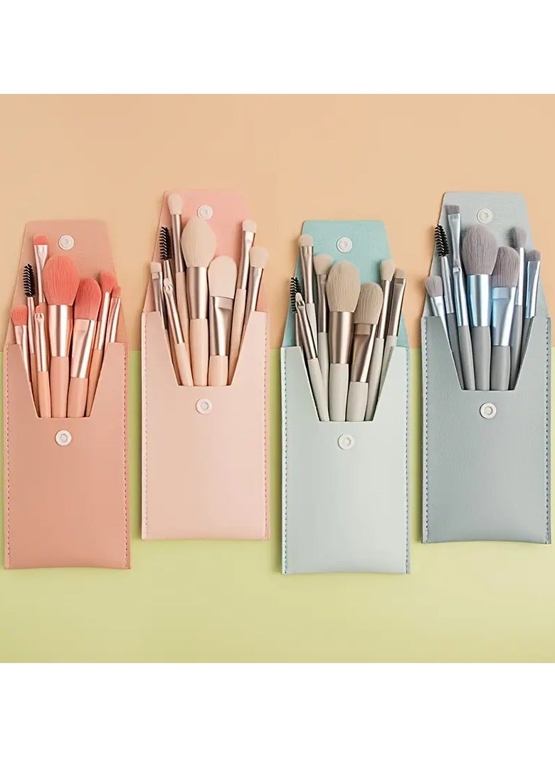 ORiTi 8Pcs Portable Mini Make up Brush Set with Storage Bag Soft Hair Brushed for Foundaton Eyeshadow and More Practical Beauty Tools for on the go use Brush set - Image 2