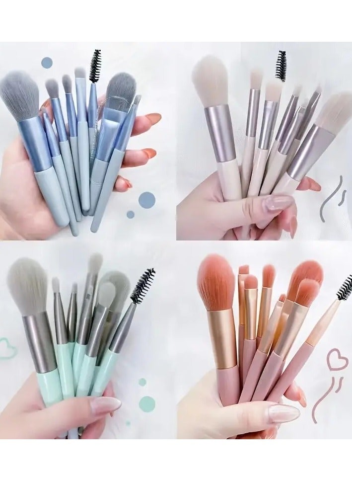 ORiTi 8Pcs Portable Mini Make up Brush Set with Storage Bag Soft Hair Brushed for Foundaton Eyeshadow and More Practical Beauty Tools for on the go use Brush set - Image 5