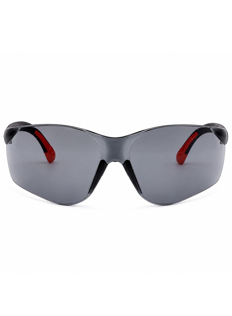 ARKAZ Safety Glasses 2 PCS Combo, Smoke Grey Protective Eyewear, Lightweight Wraparound Safety Goggles, Impact Resistant Eye Protection for Construction, Workshop, Cycling & DIY - Image 4