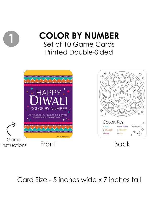 Big Dot of Happiness Big Dot of Happiness Happy Diwali - 4 Festival of Lights Party Games - 10 Cards Each - Gamerific Bundle  - Image 4