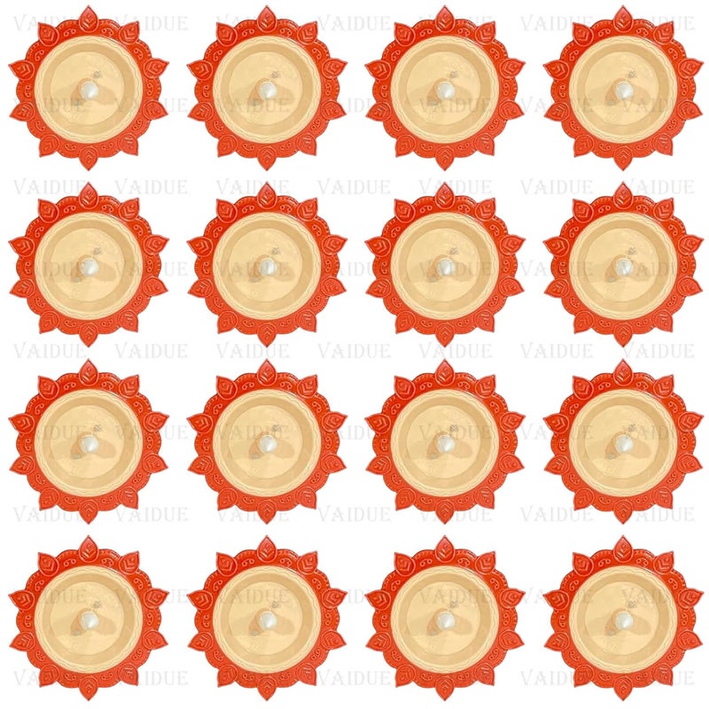 BELLOX ENTERPRISE BELLOX Lotus Water Sensor Diya Lights Electric Flameless Smokeless 16 PCS LED Diyas EcoFriendly for Puja EDiya Warm Ambient Lights Home Decor Diwali Festivals Decoration New Year16 Lotus Diya  - Image 1