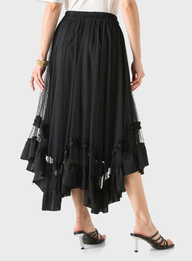 2Xtremz Asymmetric Ruffle Detail Skirt - Image 2