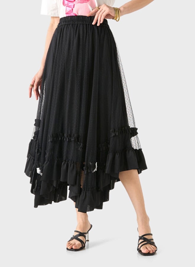 2Xtremz Asymmetric Ruffle Detail Skirt - Image 1