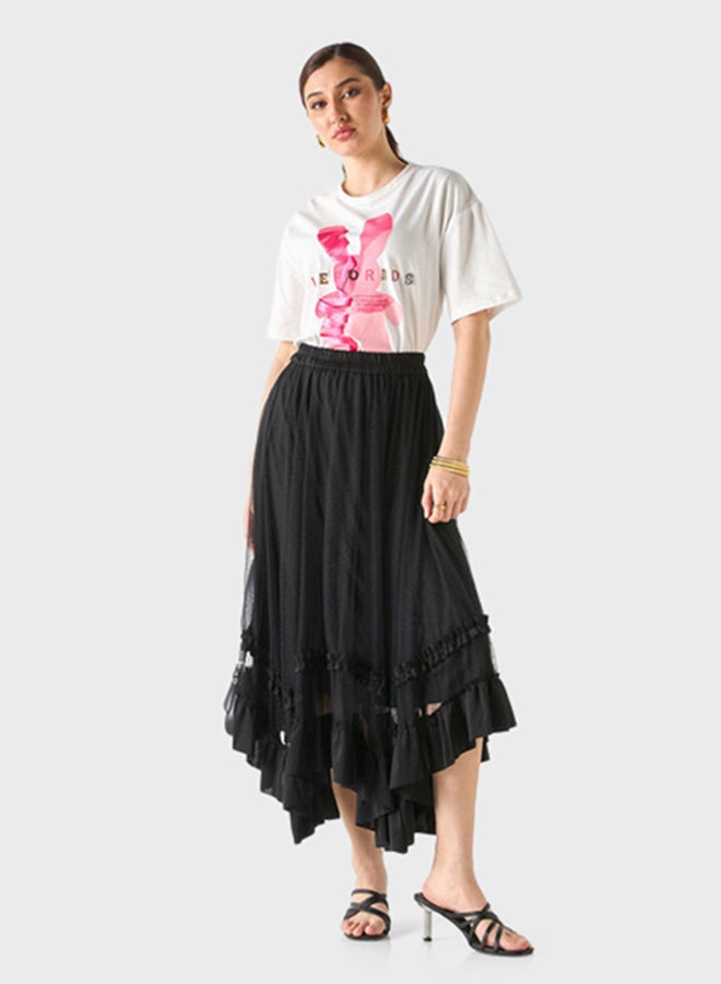 2Xtremz Asymmetric Ruffle Detail Skirt - Image 4