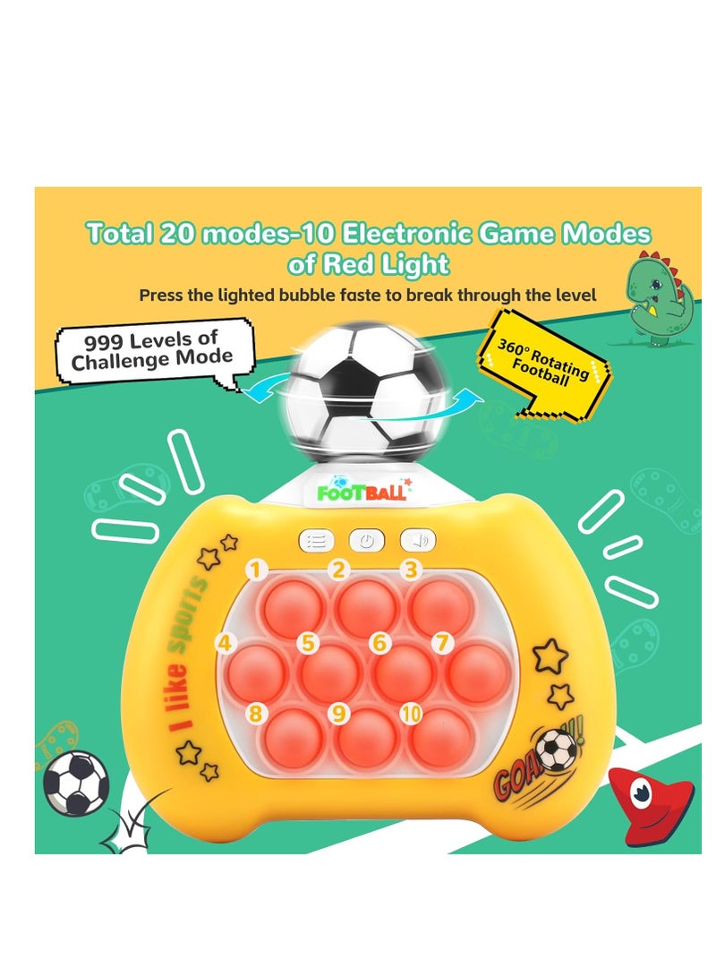 general 2024 New Quick Push Pop It Game,Up to 20 Game Modes , Pop it Game Light Up Fidget Toys Pro for Kids Adults, Fast Push Game, Quick Push Pop Game with 360° Rotate Soccer Ball, Birthday Gift - Image 3
