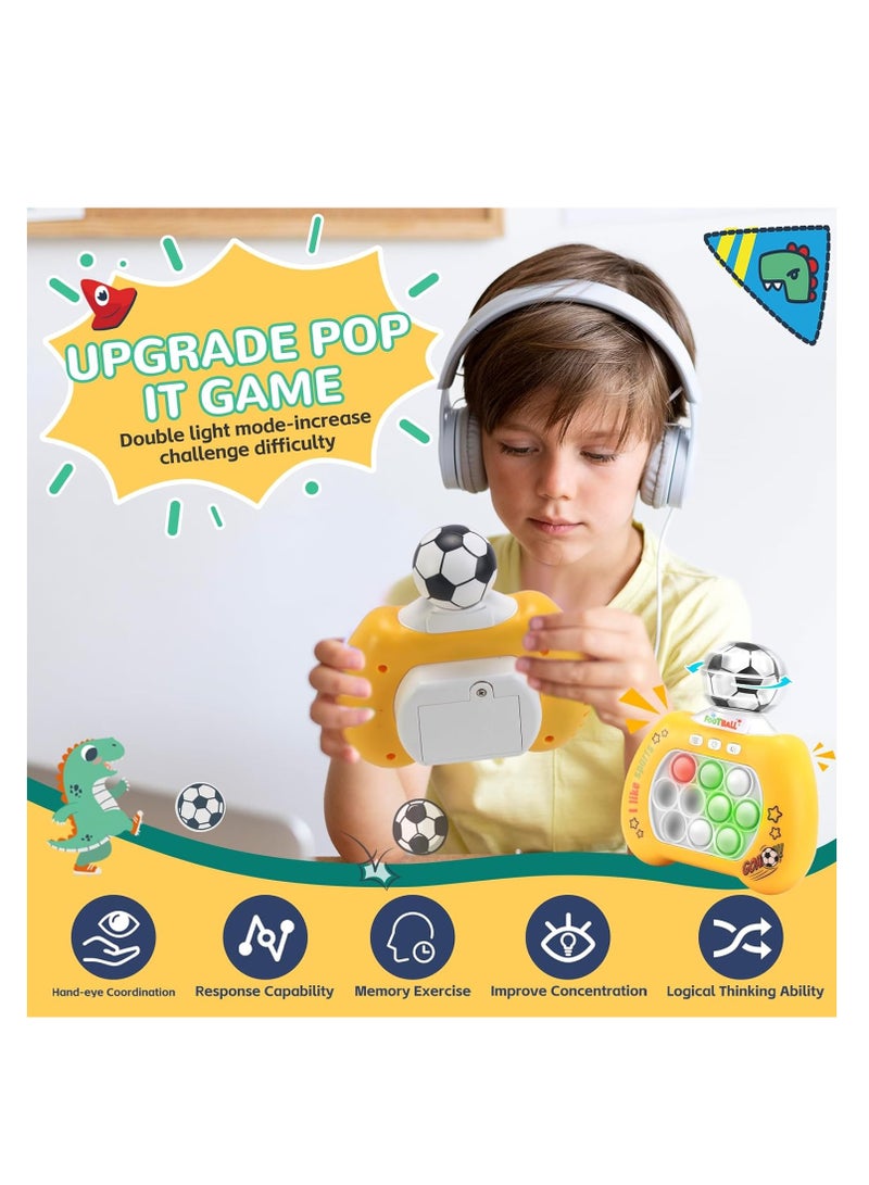 general 2024 New Quick Push Pop It Game,Up to 20 Game Modes , Pop it Game Light Up Fidget Toys Pro for Kids Adults, Fast Push Game, Quick Push Pop Game with 360° Rotate Soccer Ball, Birthday Gift - Image 4