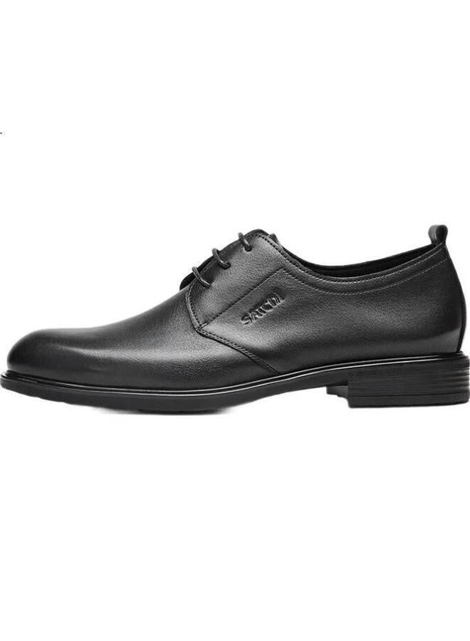 Satchi Men'S Breathable Leather Business Casual Shoes Single-Layer Men'S Shoes 40942043Z Black 43 - Image 2